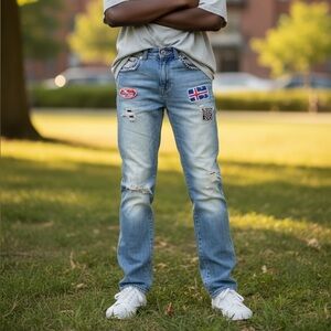 RA-RE RAG RECYCLE Queensland Park Italian Straight Jean Boys 14